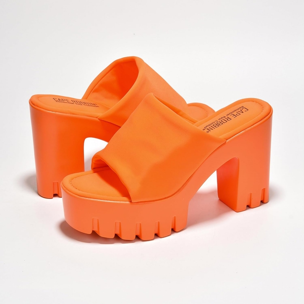 Cape Robbin Sexy Platform Heels Orange size: 7